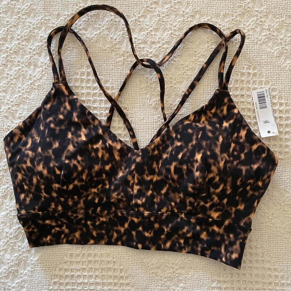 NEW TORTOISE ANIMAL PRINT STRAPPY SPORTS BRA